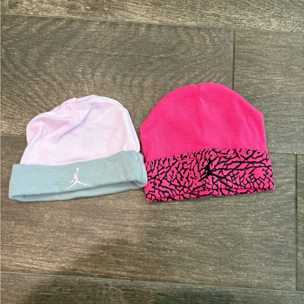 Stylish Pink and Gray Kids' Jordan Hat Set